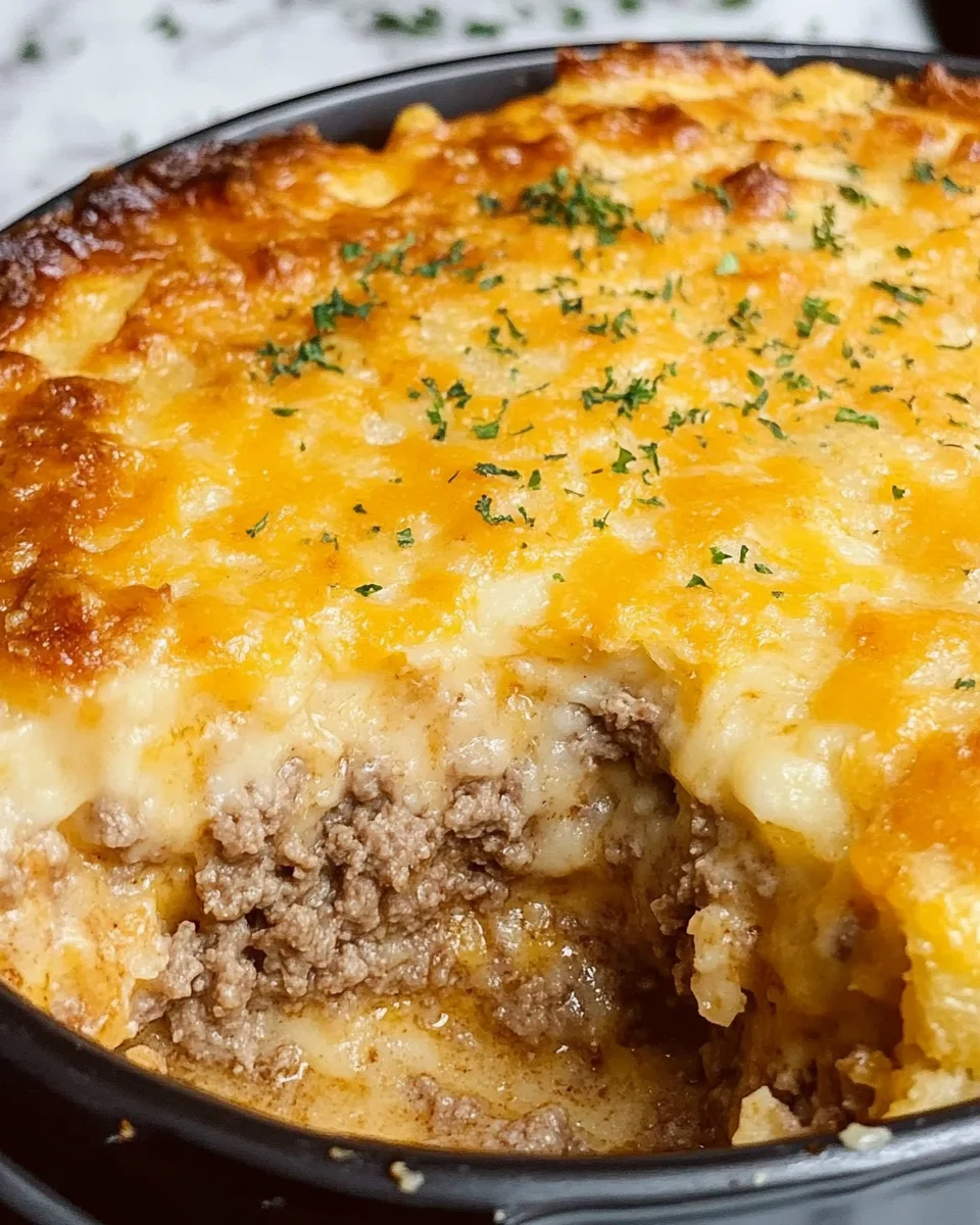 Cheddar Bay Ground Beef Cobbler Cheddar