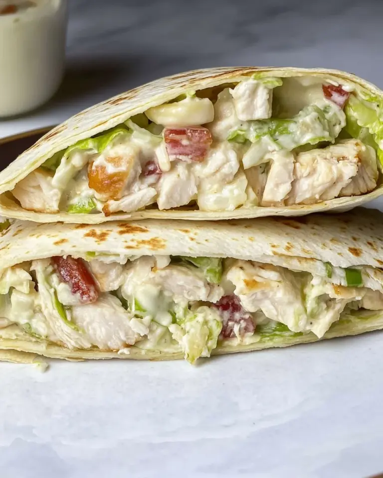 Chopped Chicken Caesar Salad Wrap