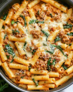 Creamy Sausage Rigatoni