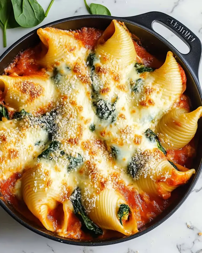 Easy Spinach & Ricotta Stuffed Shells