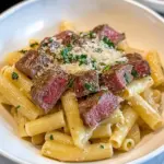 Garlic Parmesan Steak Pasta