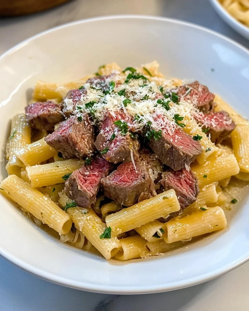 Garlic Parmesan Steak Pasta Garlic