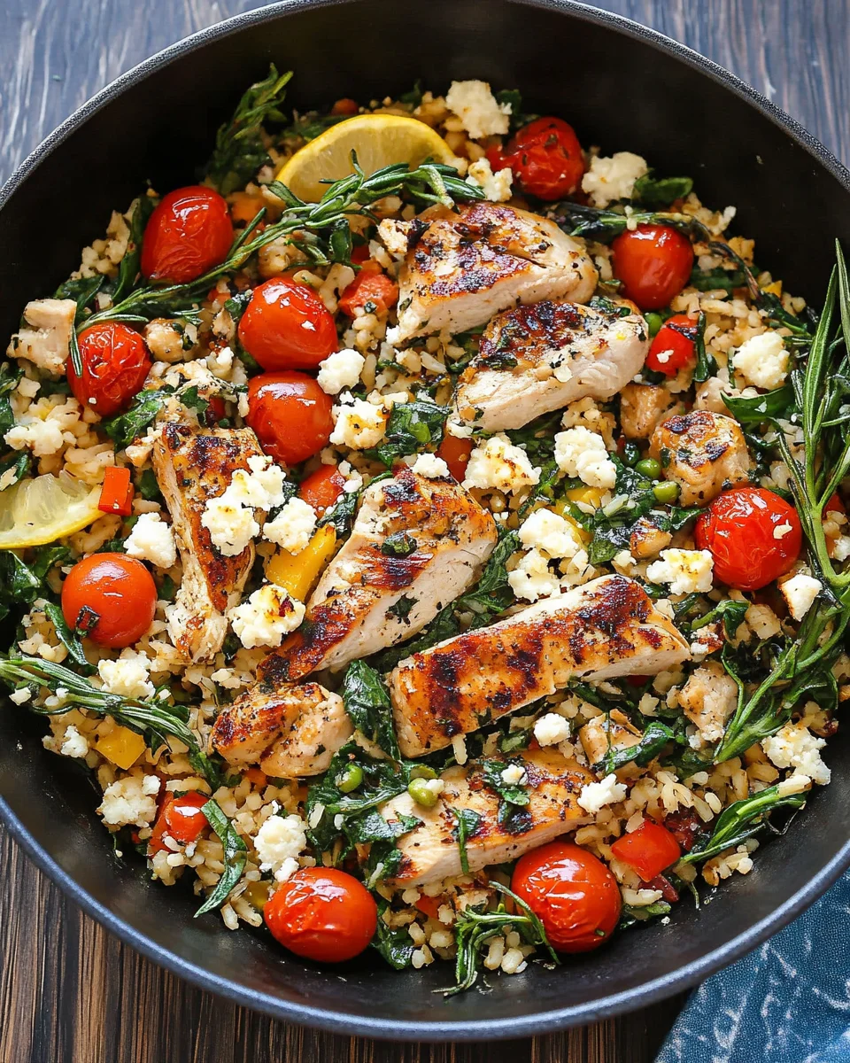 Greek Chicken and Lemon Rice Greek