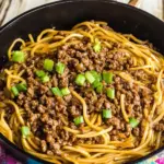 Ground Beef Mongolian Noodles