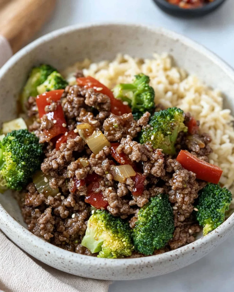 Ground Beef and Broccoli