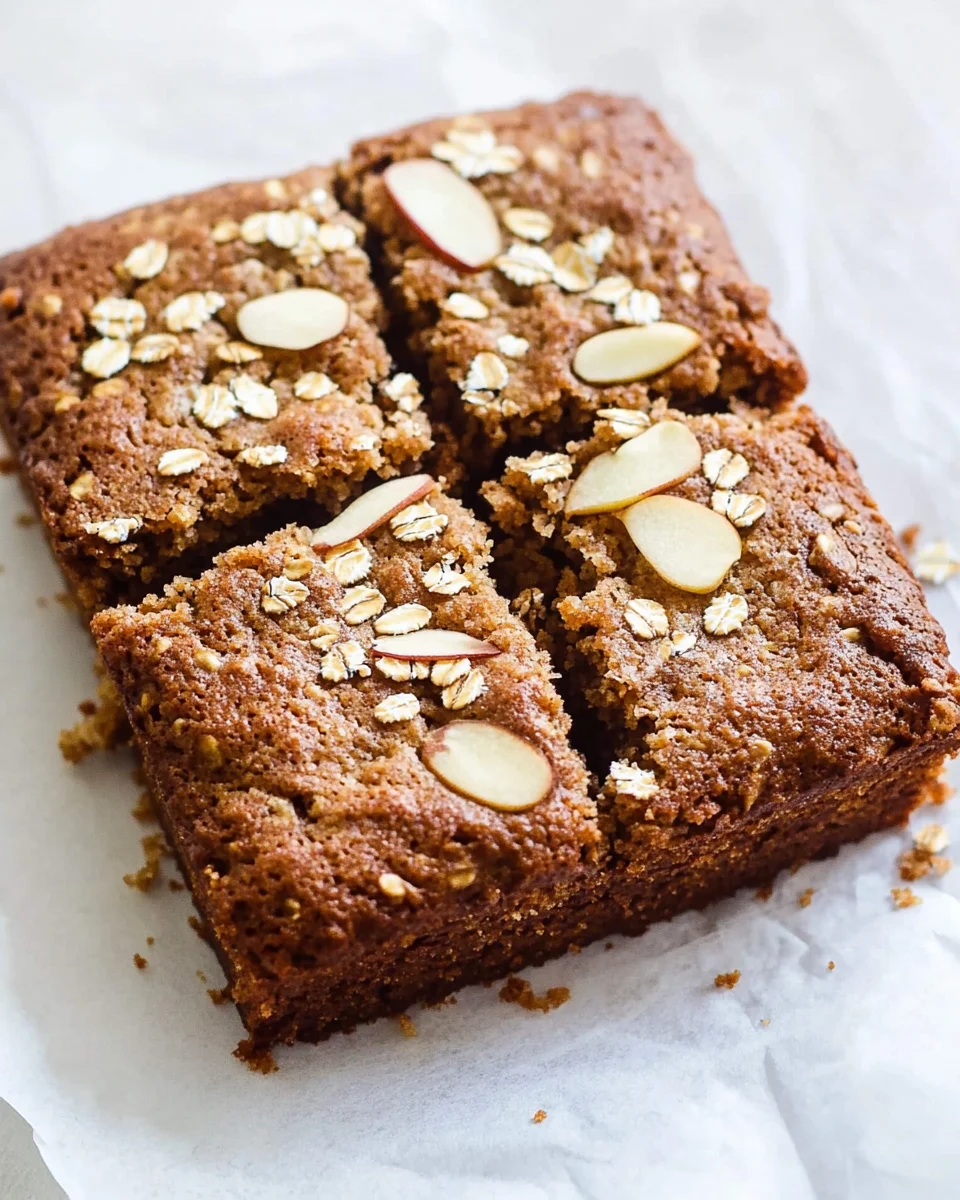 Healthy Breakfast Oatmeal Apple Cake