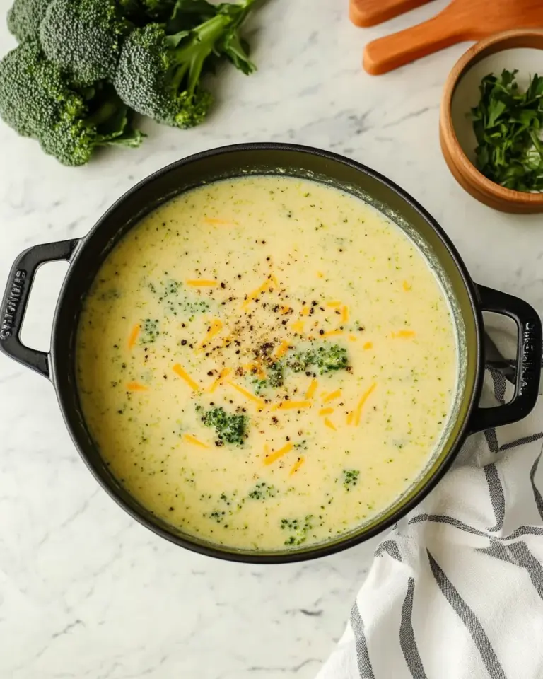 High Protein Broccoli Cheddar Soup