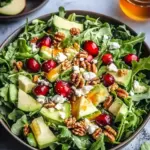 Juicy Christmas Salad with Honey Mustard Dressing