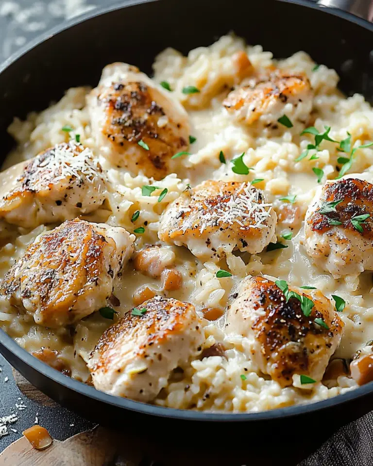 One-Pan Creamy Parmesan Chicken & Rice