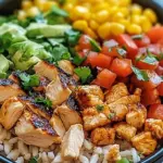 One Pan Chicken Burrito Bowl