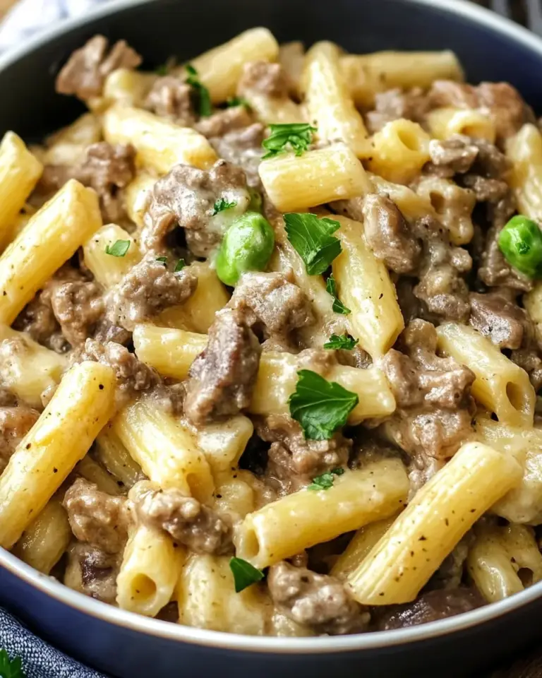 Philly Cheesesteak pasta