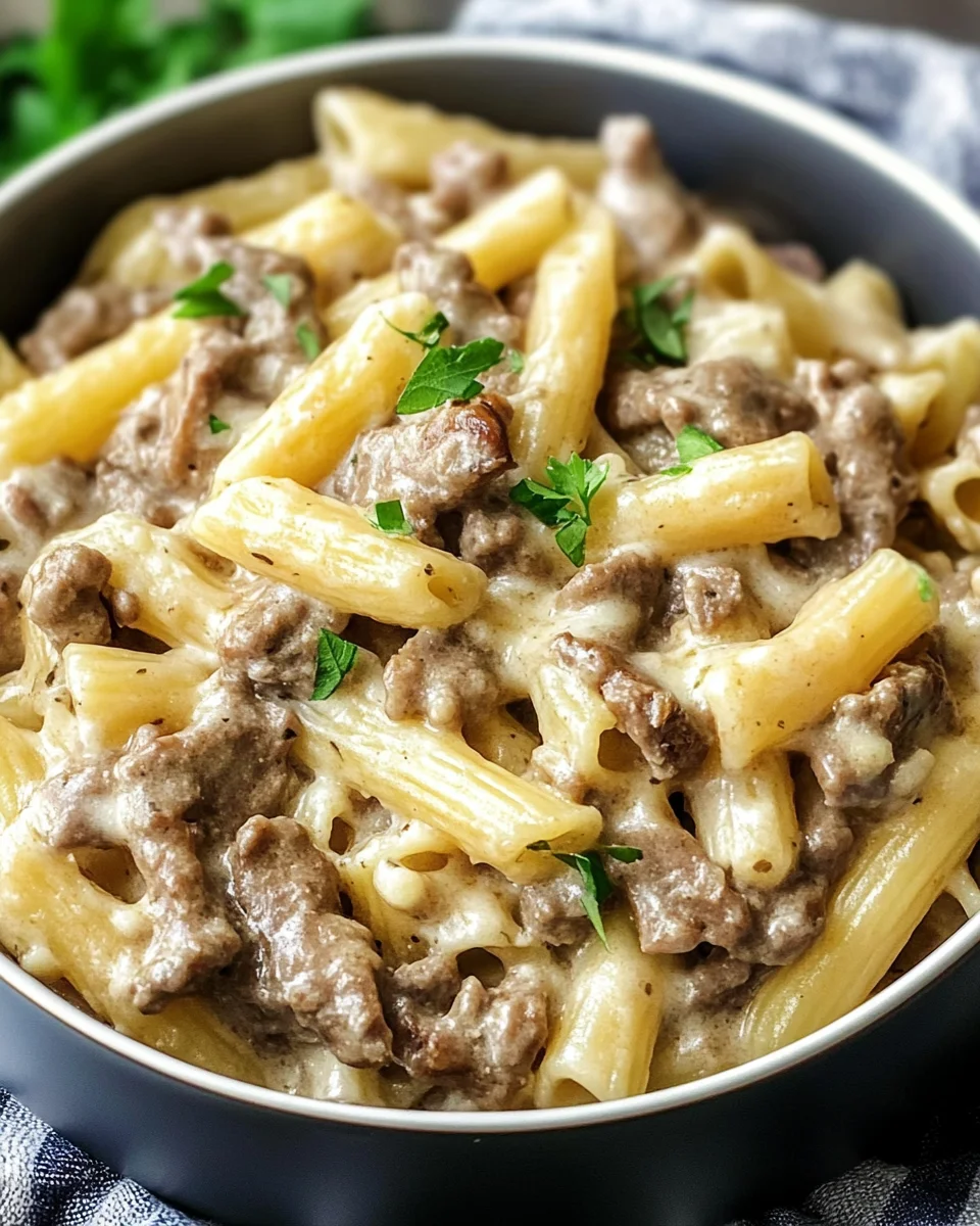 Philly Cheesesteak pasta Philly