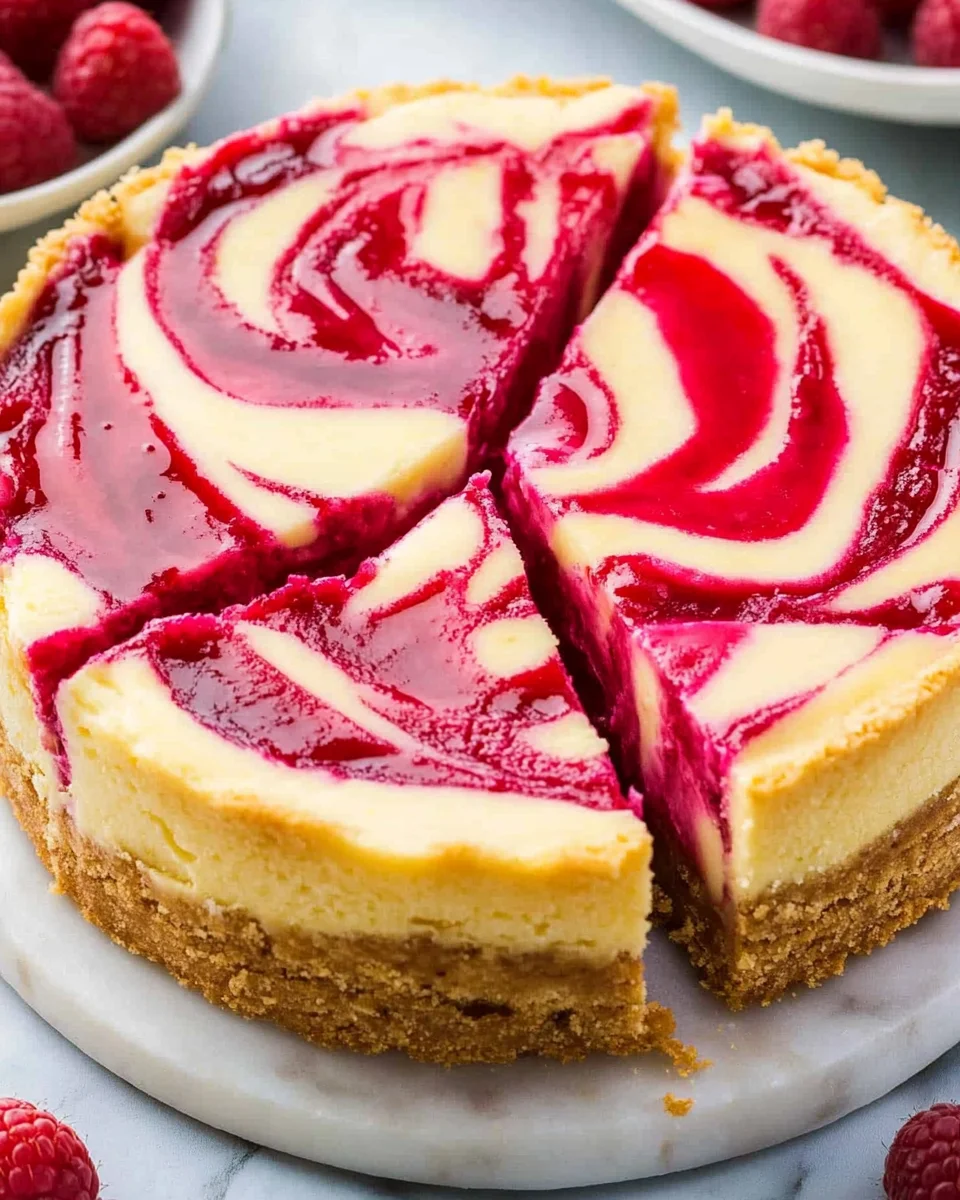 Raspberry Swirl Lemon Cheesecake Raspberry