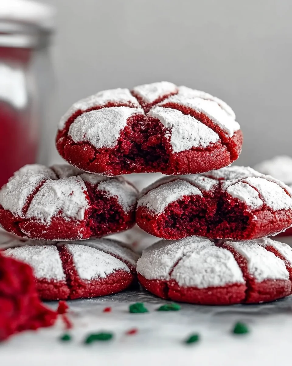 Red Velvet Crinkle Cookie