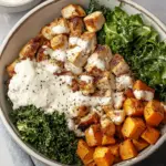 Roasted Chicken, Sweet Potato, and Kale Bowls