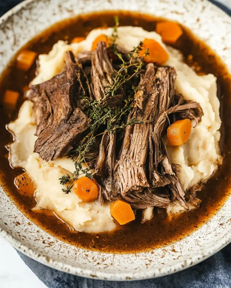Slow Cooker Garlic Herb Pot Roast