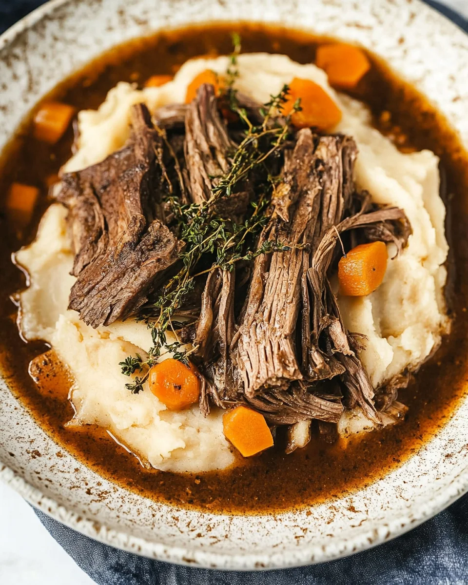 Slow Cooker Garlic Herb Pot Roast