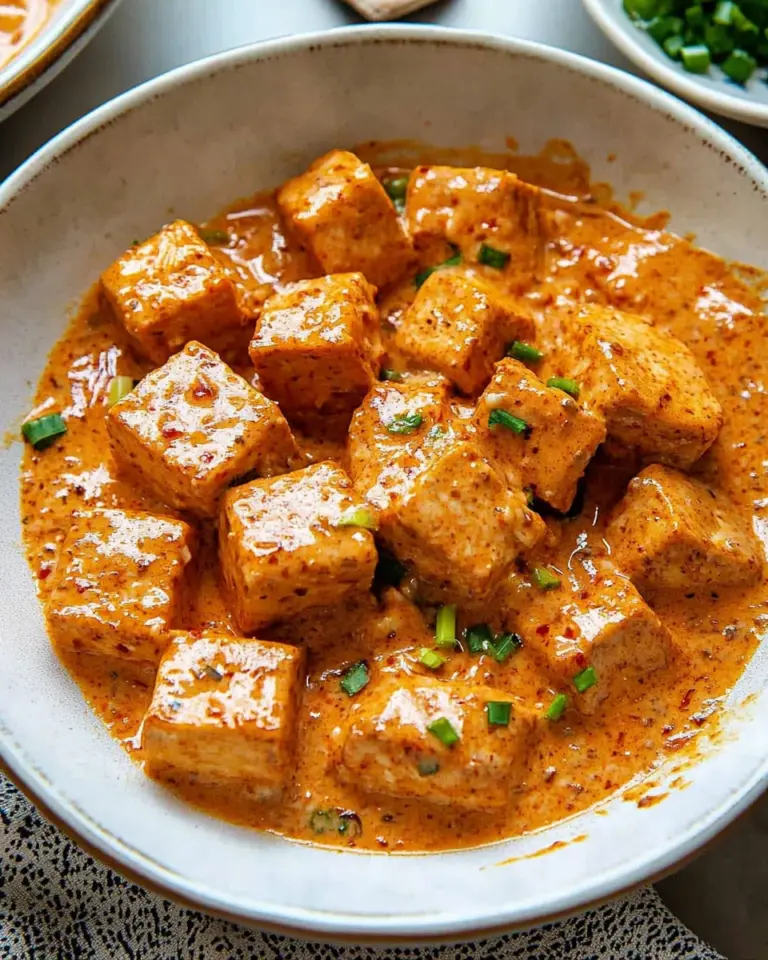 Spicy Tofu with Creamy Coconut Sauce