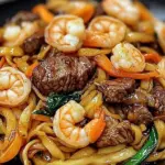 Steak & Shrimp Stir-Fried Noodles