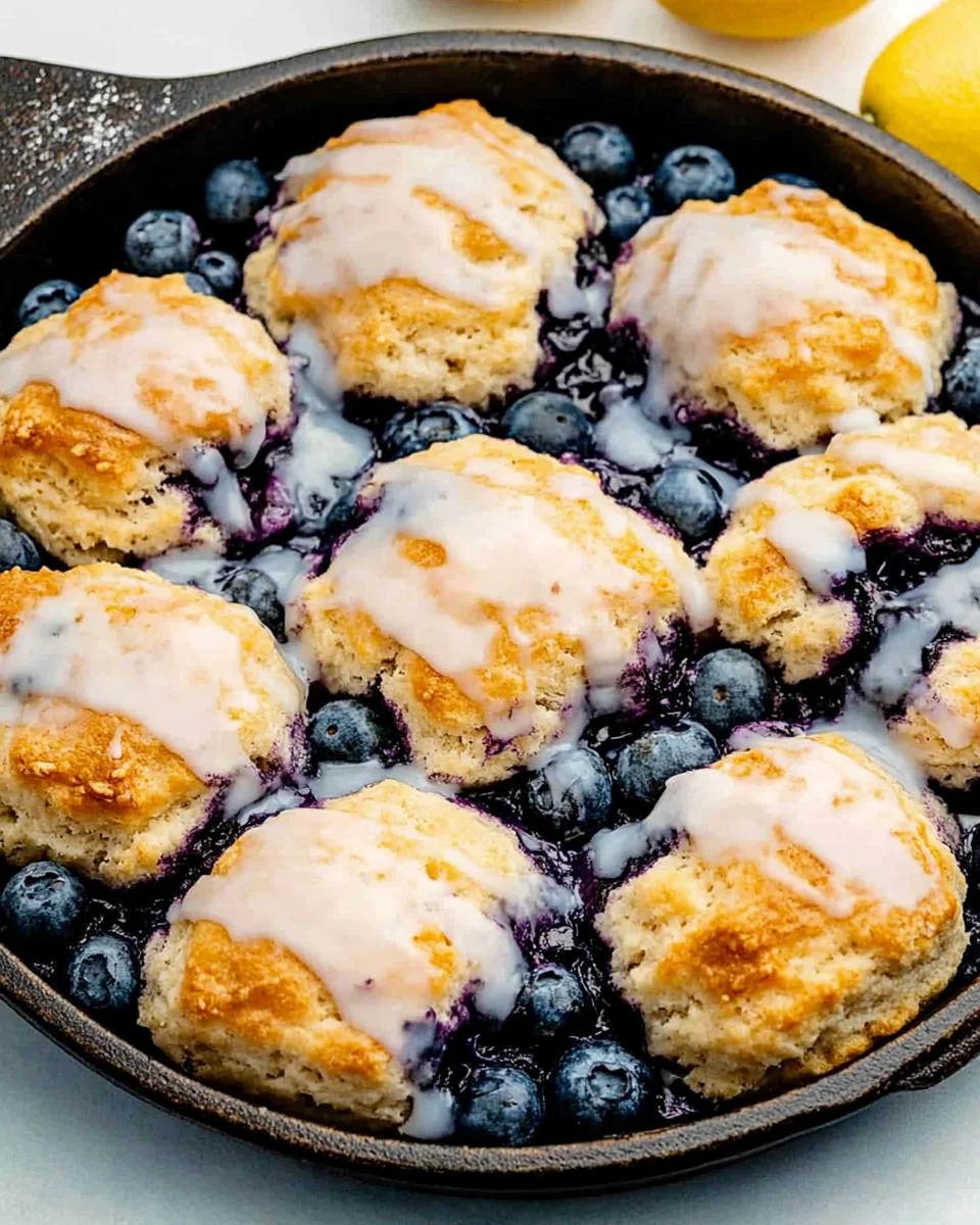 Blueberry Biscuits with Lemon Glaze