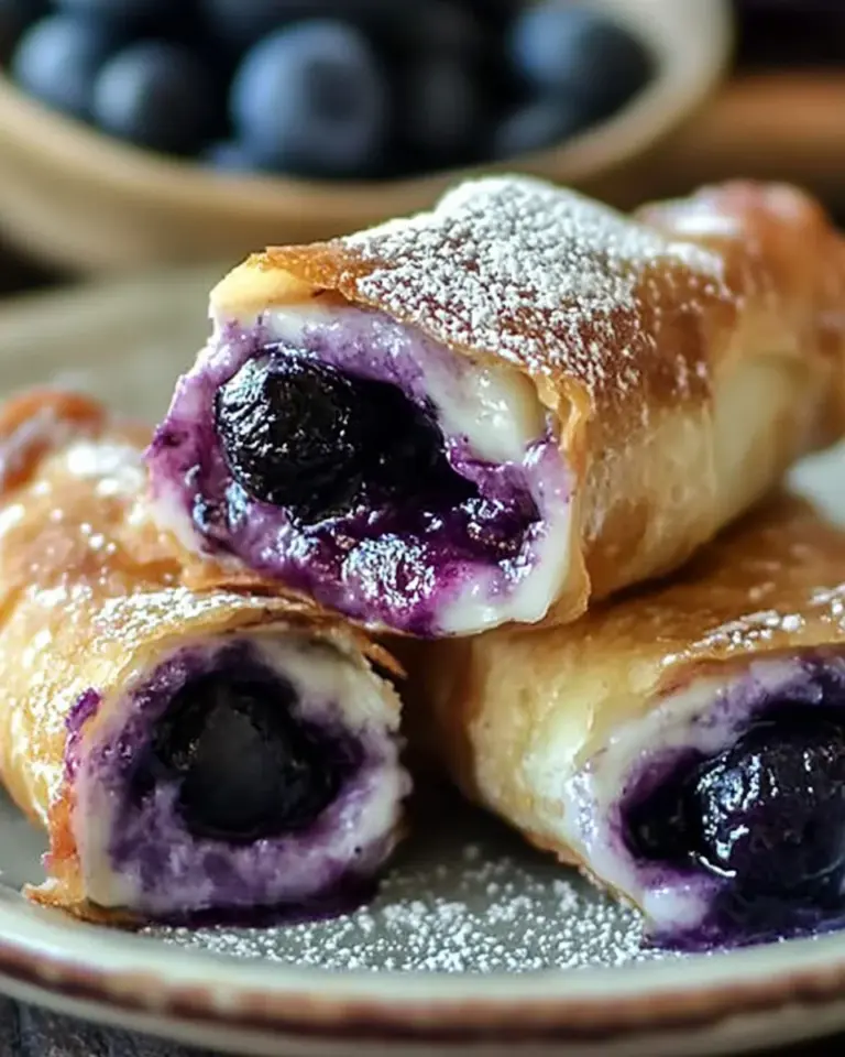 Blueberry Cream Cheese Egg Rolls