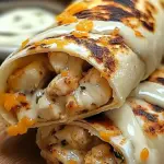 Cheesy Garlic Chicken Wraps