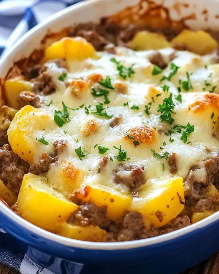 Cheesy Hamburger Potato Casserole