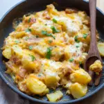 Cheesy Potato Egg Scramble