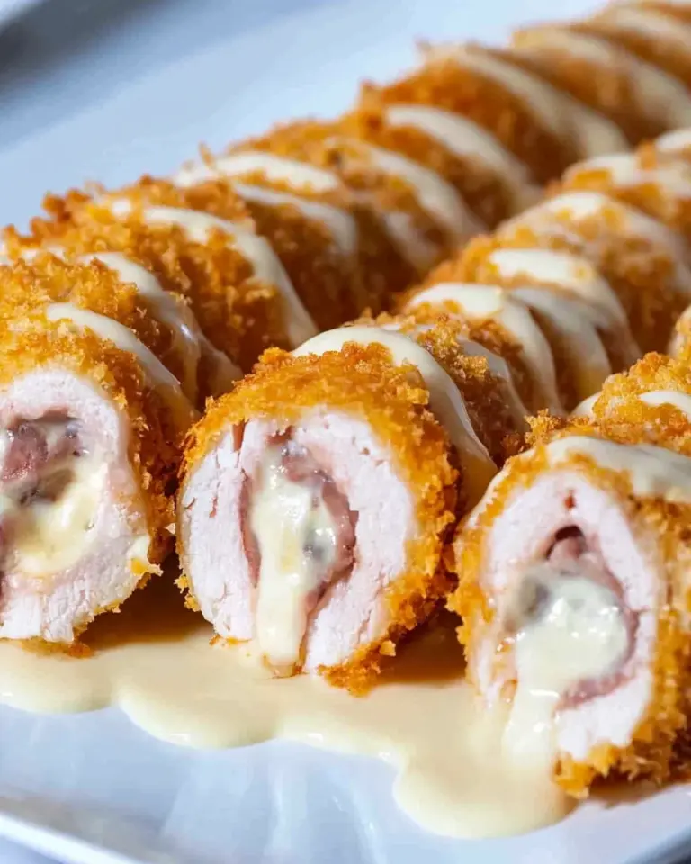 Chicken Cordon Bleu with Cheese Sauce