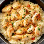Chicken Scampi with Garlic Parmesan Rice