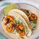 Cilantro Lime Shrimp Tacos with Creamy Slaw