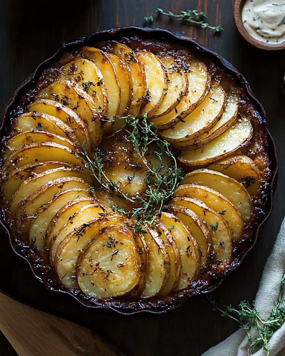 Crispy Balsamic-Thyme Potato Torte