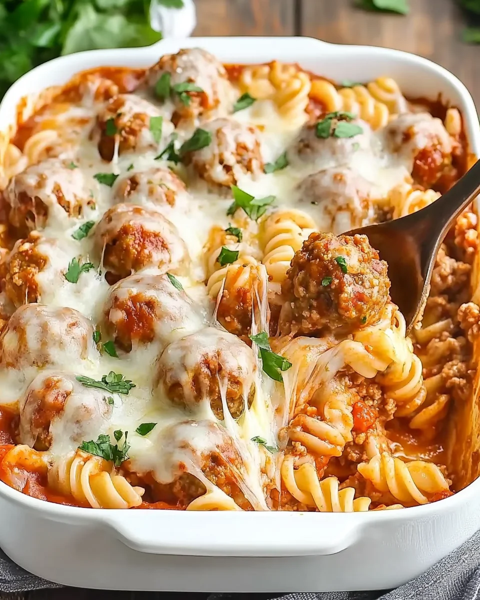 Dump and Bake Meatball Casserole Dump