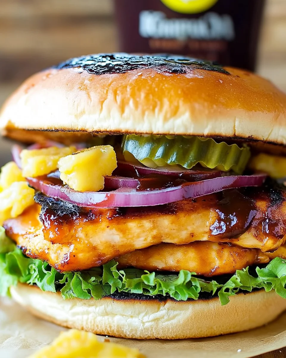 Hawaiian BBQ Chicken Sandwiches