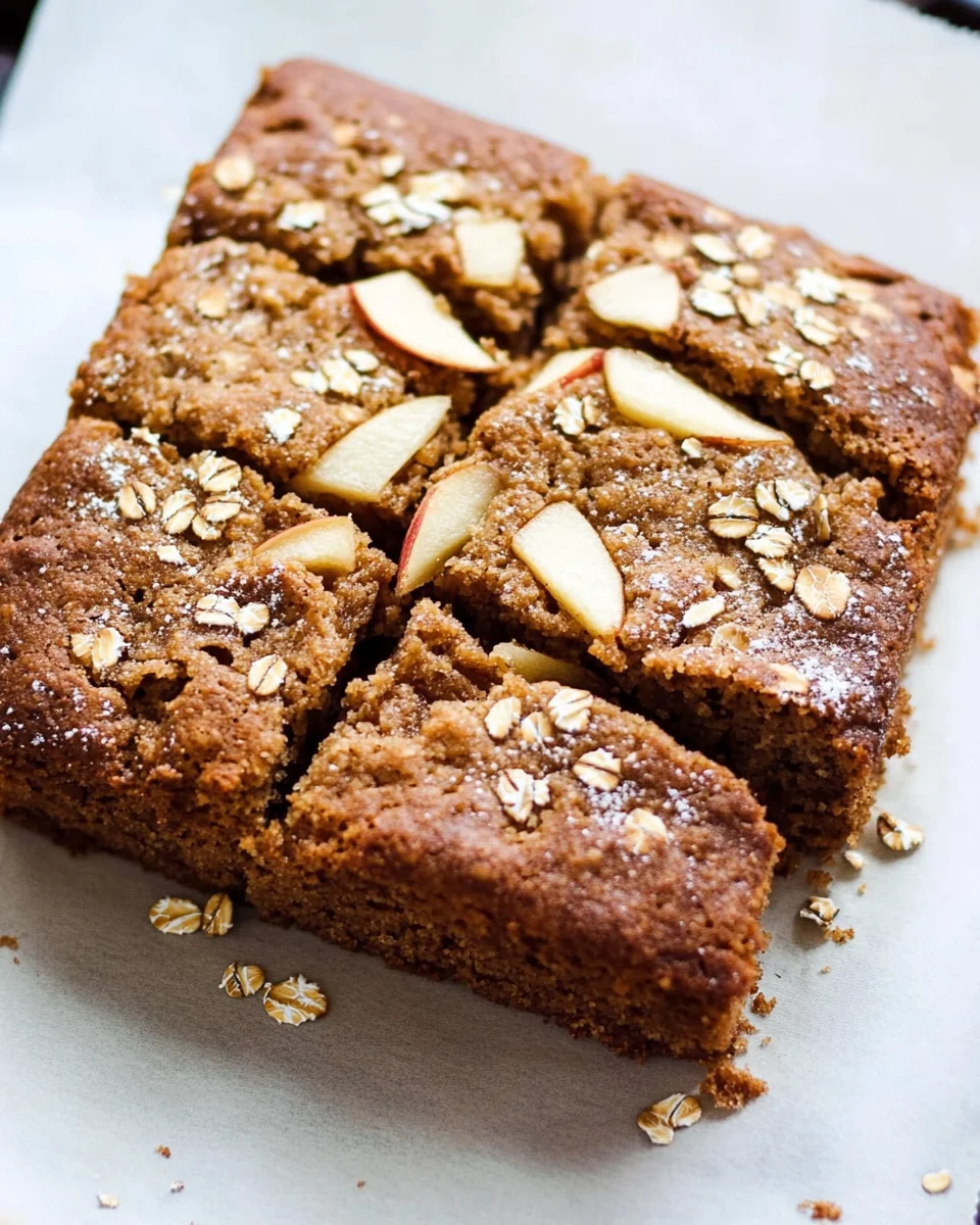 Healthy Breakfast Oatmeal Apple Cake