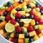 Honey Lime Rainbow Fruit Salad