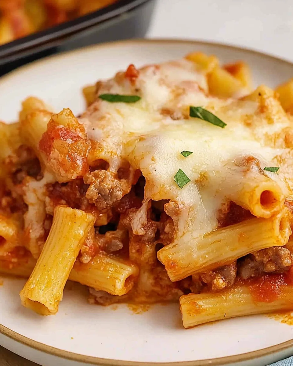 Italian Sausage Baked Ziti Italian
