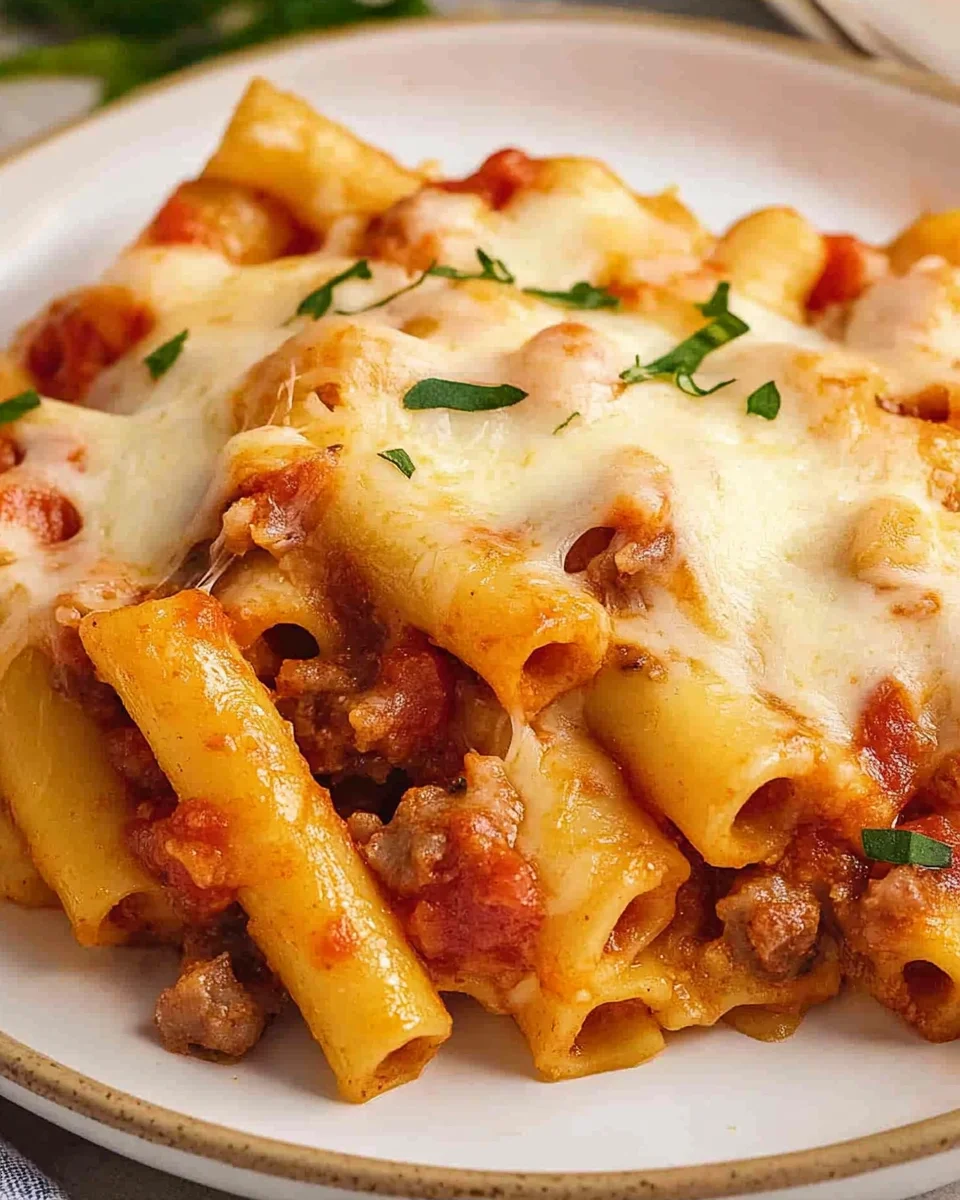 Italian Sausage Baked Ziti Italian