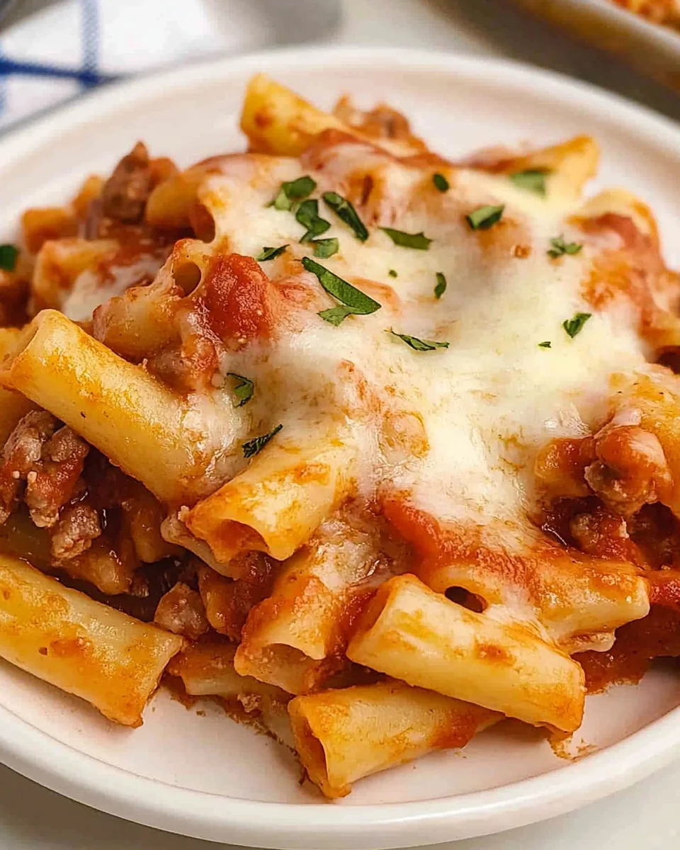 Italian Sausage Baked Ziti Italian
