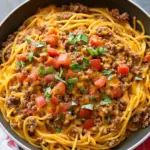 One Pot Taco Spaghetti