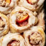 Peach Cobbler Cinnamon Rolls