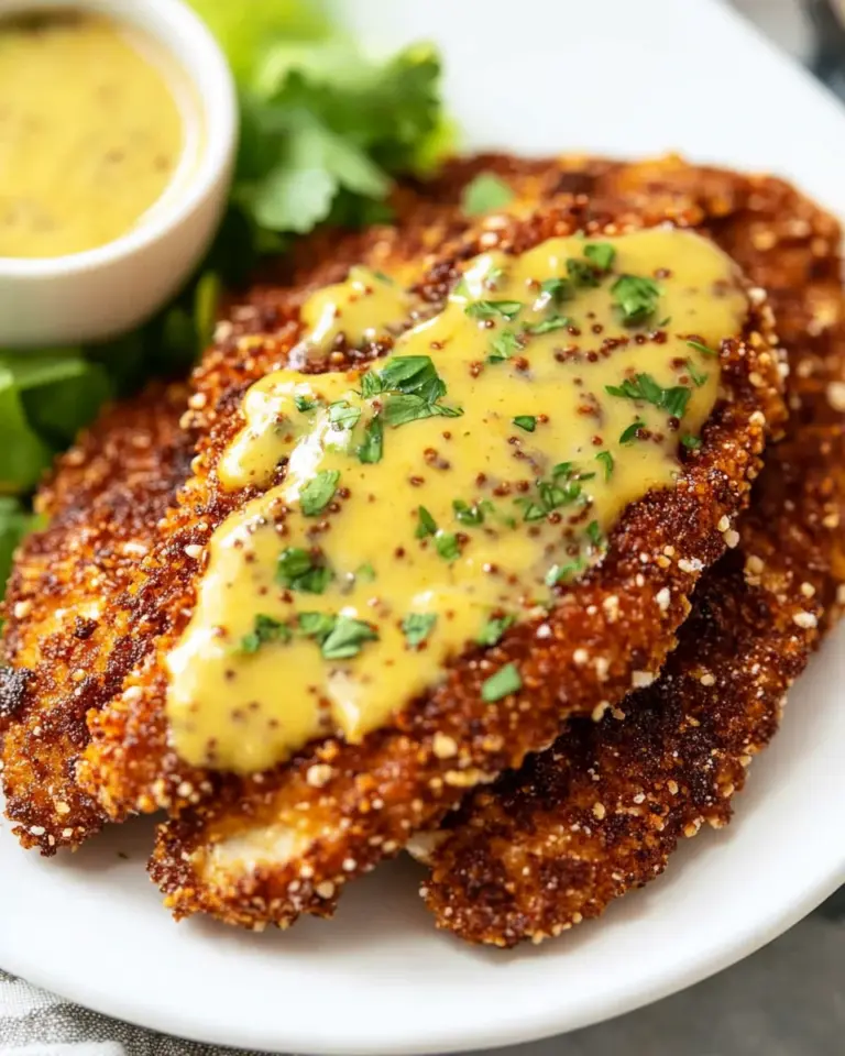 Pretzel Crusted Chicken with Honey Mustard Sauce