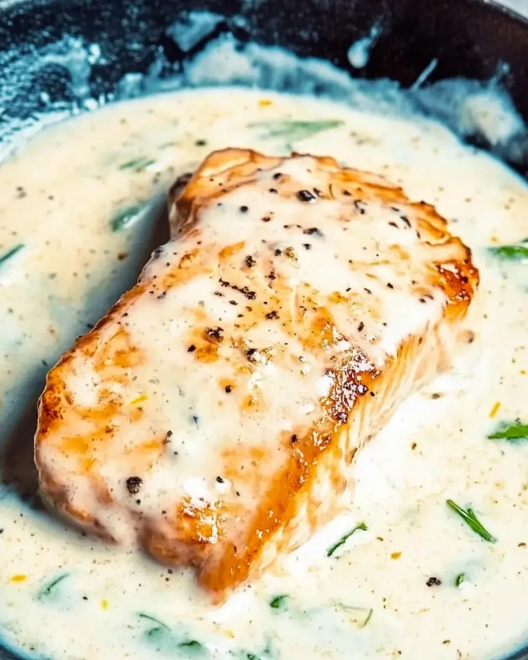 Salmon with Lemon Cream Sauce