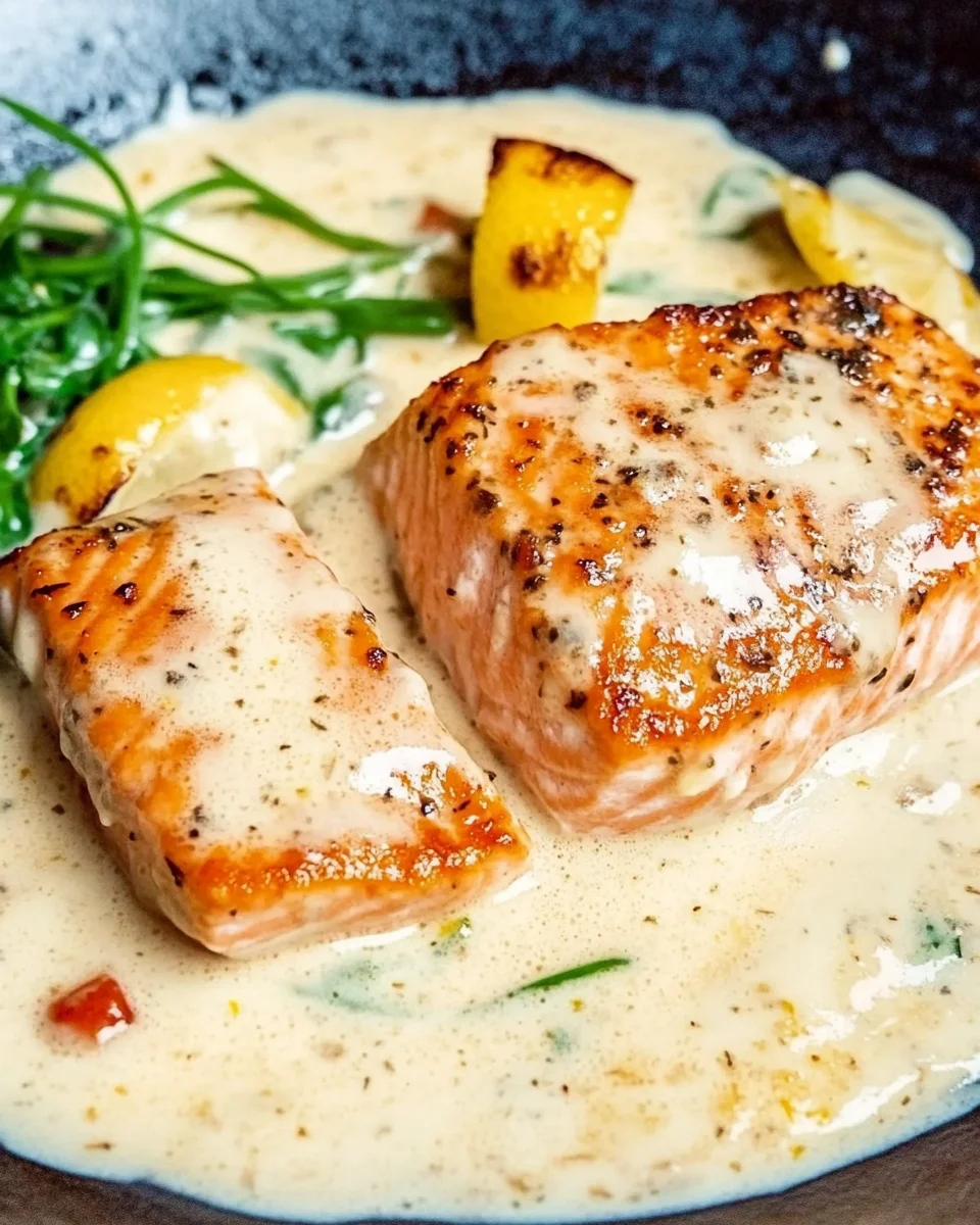 Salmon with Lemon Cream Sauce Salmon