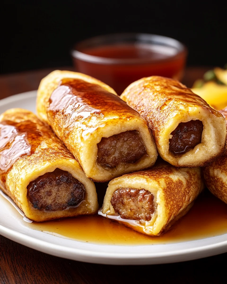 Sausage French Toast Roll-Ups Sausage