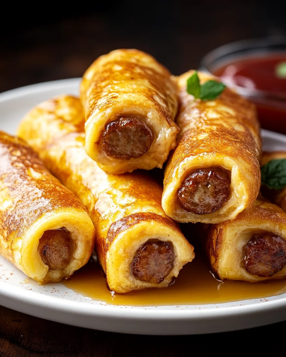 Sausage French Toast Roll-Ups Sausage