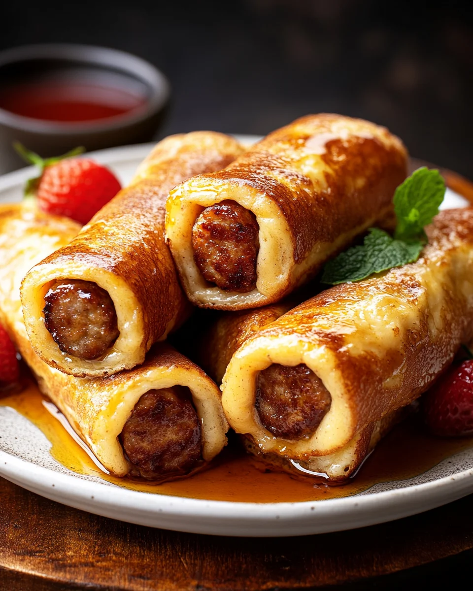 Sausage French Toast Roll-Ups Sausage