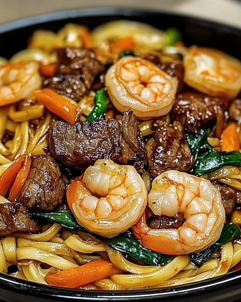 Steak & Shrimp Stir-Fried Noodles
