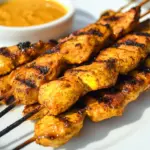 Thai Chicken Satay with Spicy Peanut Dipping Sauce