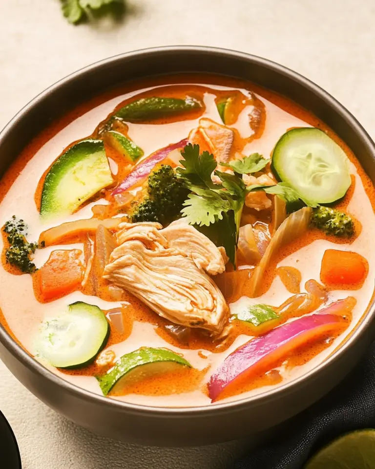 Thai Coconut Curry Chicken Soup